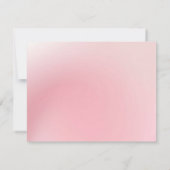 Achtergrond roze ombre RSVP kaartje (Achterkant)
