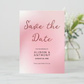 Achtergrond roze ombre save the date (Staand voorkant)