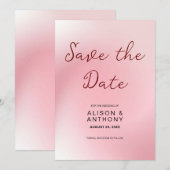 Achtergrond roze ombre save the date (Voorkant / Achterkant)