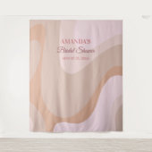 Achtergrond roze retro Wave Vrijgezellenfeest Foto Wandkleed (Voorkant)