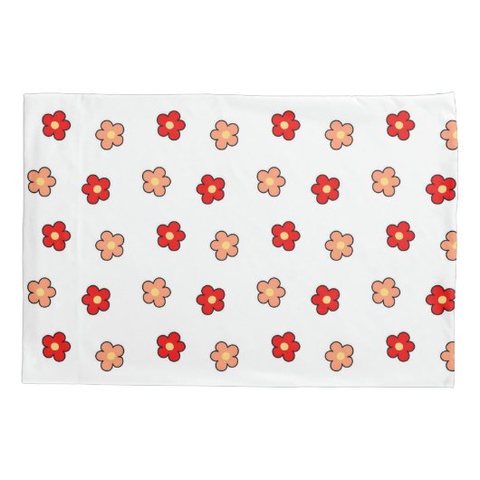 Achtergrond roze rode roze roerkleurig patroon kussensloop (Achterkant)