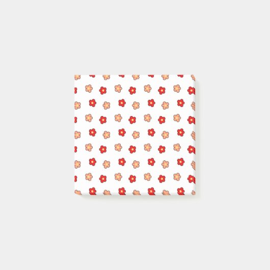 Achtergrond roze rode roze roerkleurig patroon post-it® notes (Voorkant)