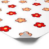 Achtergrond roze rode roze roerkleurig patroon poster (Hoek)