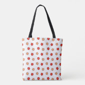 Achtergrond roze rode roze roerkleurig patroon tote bag (Achterkant)