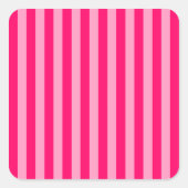 Achtergrond roze streep vierkante sticker (Voorkant)
