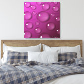 Achtergrond roze waterval canvas afdruk (Insitu (Slaapkamer))