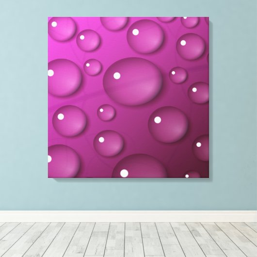 Achtergrond roze waterval canvas afdruk (Insitu (Houten vloer))