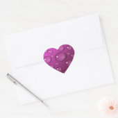 Achtergrond roze waterval hart sticker (Envelop)