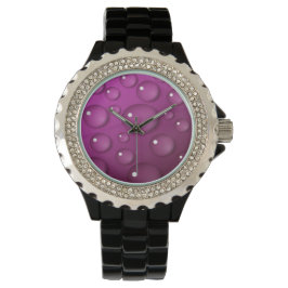 Achtergrond roze waterval horloge