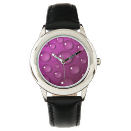 Achtergrond roze waterval horloge