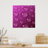Achtergrond roze waterval poster (Keuken)