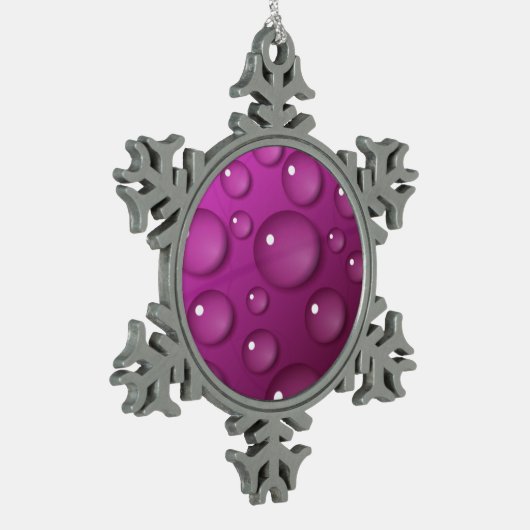 Achtergrond roze waterval tin sneeuwvlok ornament (Links)