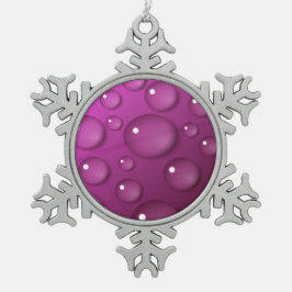 Achtergrond roze waterval tin sneeuwvlok ornament