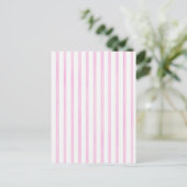 Achtergrond roze Waterverf Stripes Briefkaart (Staand voorkant)