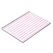 Achtergrond roze Waterverf Stripes Notitieboek (Linkerzijde)