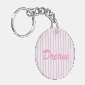 Achtergrond roze Waterverf Stripes Sleutelhanger (Voorkant Links)