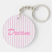Achtergrond roze Waterverf Stripes Sleutelhanger (Achterkant)