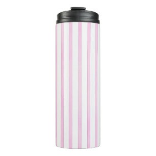 Achtergrond roze Waterverf Stripes Thermosbeker