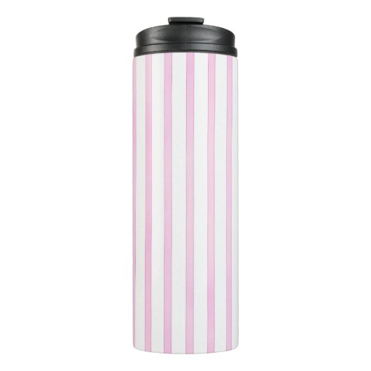 Achtergrond roze Waterverf Stripes Thermosbeker (Voorkant)