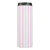 Achtergrond roze Waterverf Stripes Thermosbeker (Achterkant)