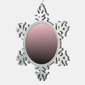 Achtergrond roze zwarte ombre tin sneeuwvlok ornament (Rechts)