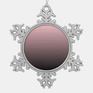 Achtergrond roze zwarte ombre tin sneeuwvlok ornament