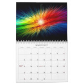 Achtergrond ruimteregenboog kalender (Mar 2027)