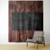 Achtergrond Rustige belichte rode brick Black deur Wandkleed (In situ)