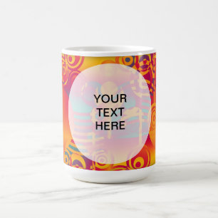 Achtergrond Samenstelling - Moderne kleurrijke cir Koffiemok