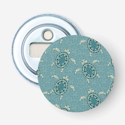 achtergrond schildpadden button flesopener (Voorkant)