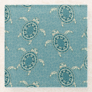 achtergrond schildpadden glazen onderzetter