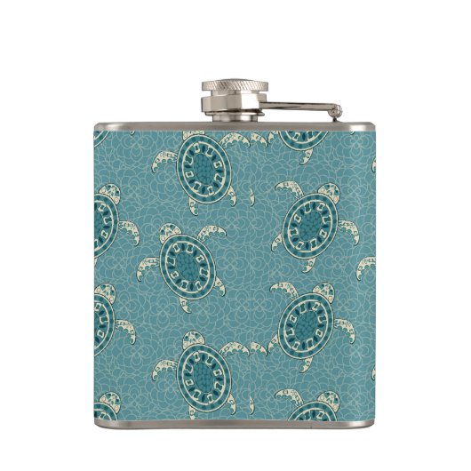 achtergrond schildpadden heupfles (Achterkant)