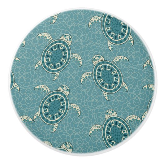 achtergrond schildpadden keramische knop (Voorkant)