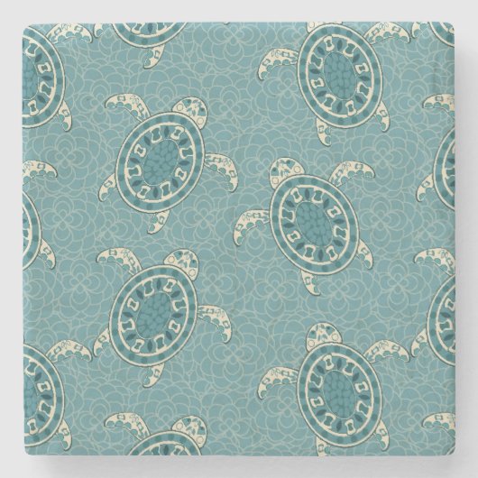 achtergrond schildpadden stenen onderzetter (Voorkant)