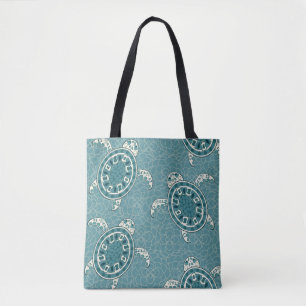 achtergrond schildpadden tote bag
