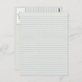 Achtergrond schoolpapier briefkaart (Voorkant / Achterkant)