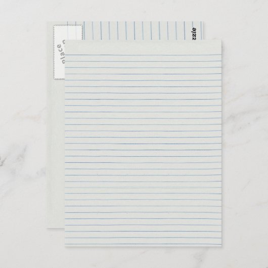 Achtergrond schoolpapier briefkaart (Voorkant / Achterkant)