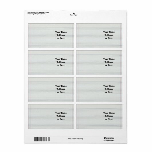 Achtergrond schoolpapier etiket (Full Sheet)