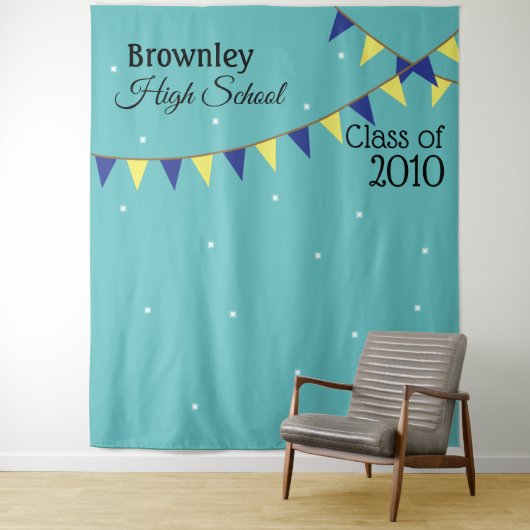 Achtergrond schoolreünie wandkleed (In situ)