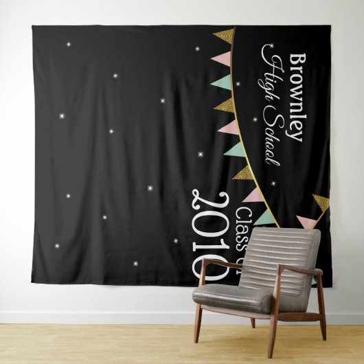 Achtergrond schoolreünie wandkleed (In Situ (horizontaal))