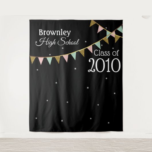 Achtergrond schoolreünie wandkleed (Voorkant)