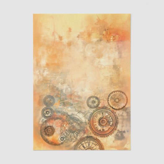 Achtergrond, Sepia Brown, Rust Sinaasappel ED6 Dec Tissuepapier (Voorkant)