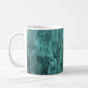 Achtergrond Shabby, kleur turquoise, grunge, loft, Koffiemok