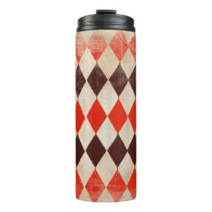 achtergrond shabby rhombusjes thermosbeker