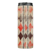 achtergrond shabby rhombusjes thermosbeker (Achterkant)