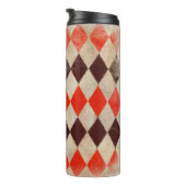 achtergrond shabby rhombusjes thermosbeker (Geroteerd rechts)