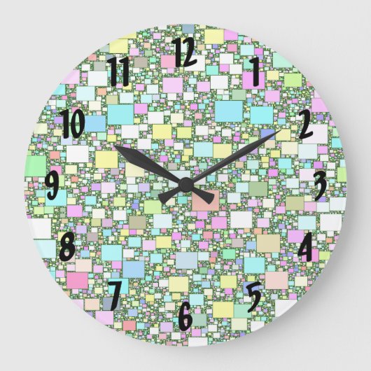 Achtergrond Sjabloon voor pastel Mini Box Grote Klok (Voorkant)