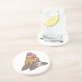 Achtergrond sleuf zandsteen onderzetter (Zijkant)