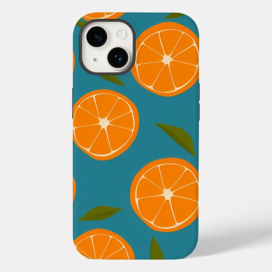 Achtergrond slice Sinaasappels Pattern Case-Mate iPhone Case (Achterkant)