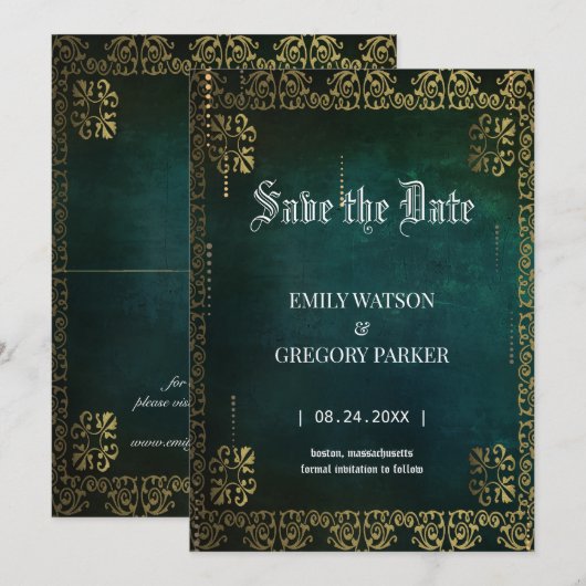  achtergrond sparen de Datum Save The Date (Voorkant / Achterkant)